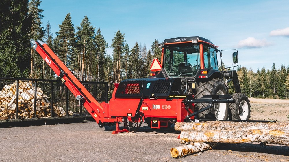 JAPA VEDMASKIN 315+ TR M/3,8 TRANSPORTØR, INNMATER OG SVINGBAR TRANSPORTØR, bilde 1