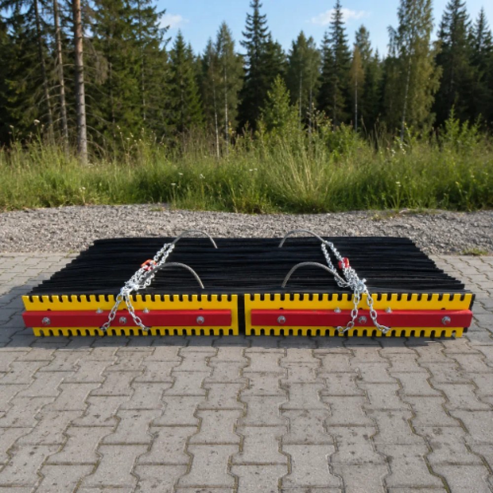 Gummislodd 2800 mm med tannet vendbart regulerbart stål, bilde 1
